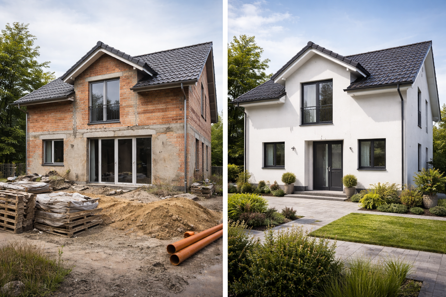 Einfamilienhaus Vorher-Nachher